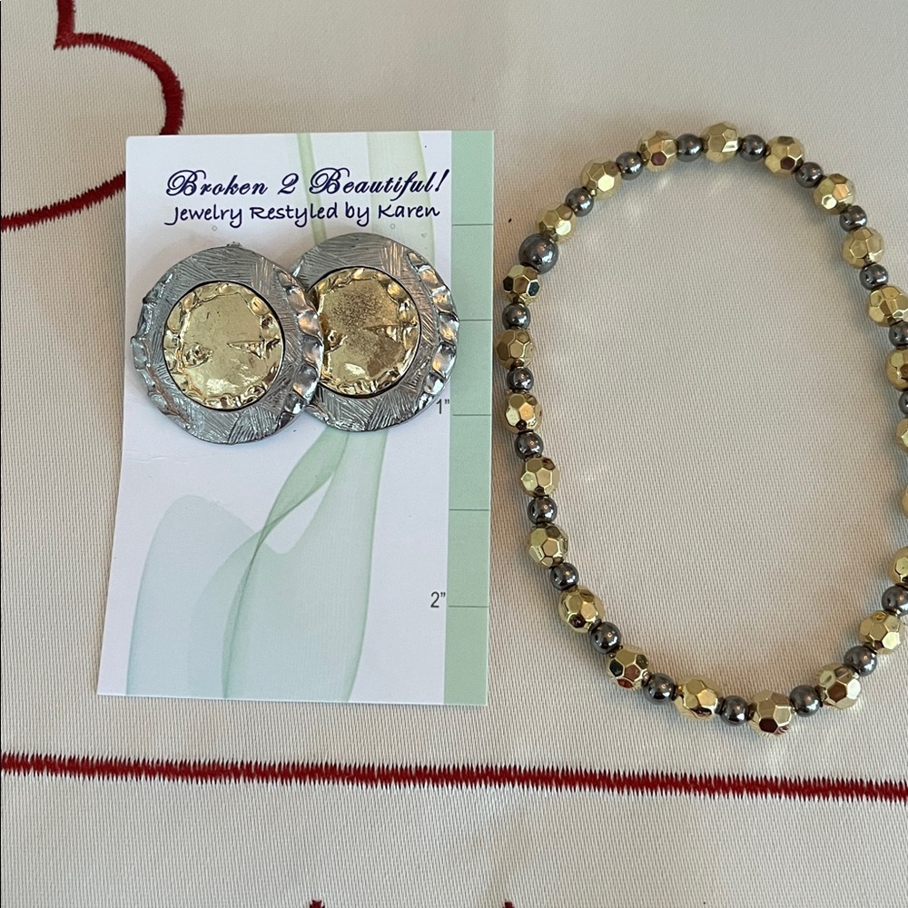 Two toned Jewelry Set